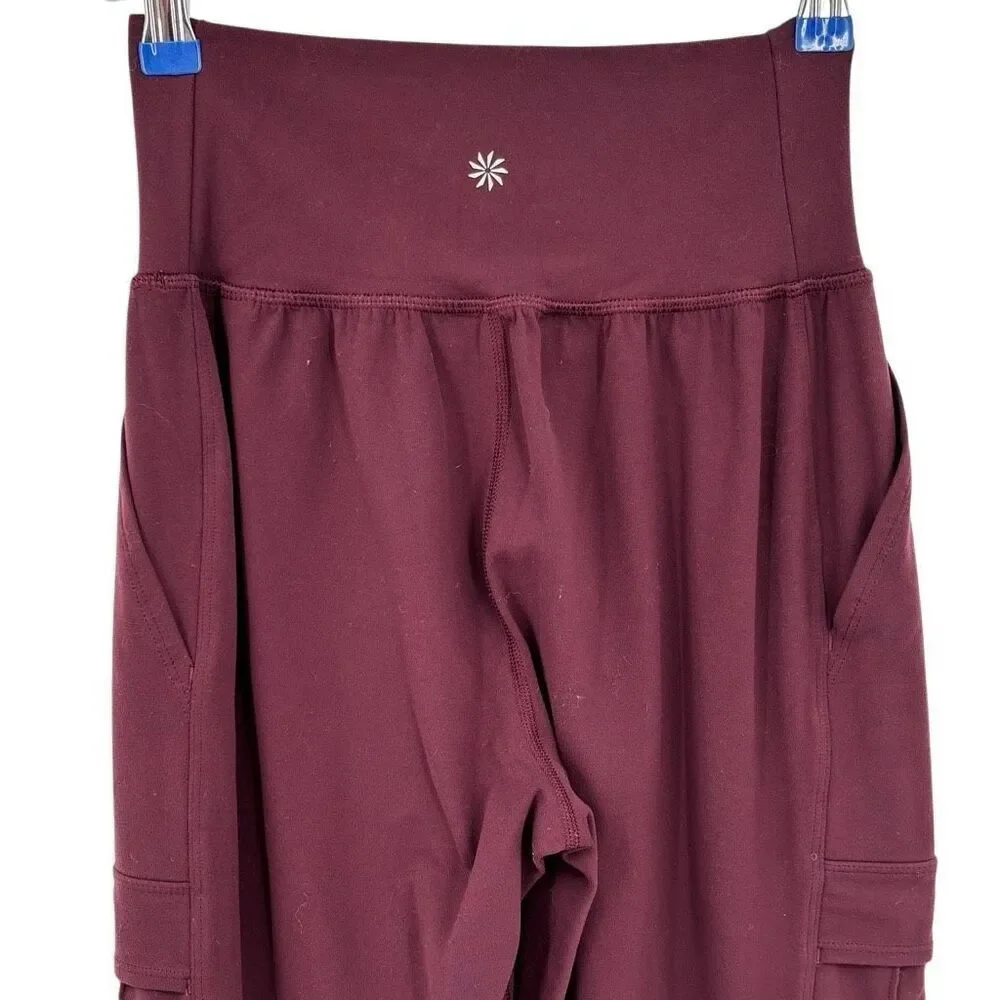 ATHLETA SALUTATION CARGO‎ JOGGER Burgundy Size XXS